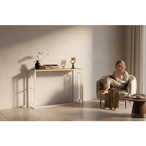 KONSOLA - REGAŁA Z DREWNA LITEGO DĄB OLCHA JESION SKD-376